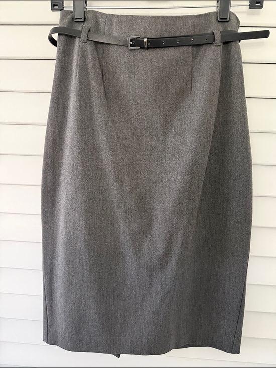 Express Dresses & Skirts - Express Gray Pencil Skirt with Slim Belt